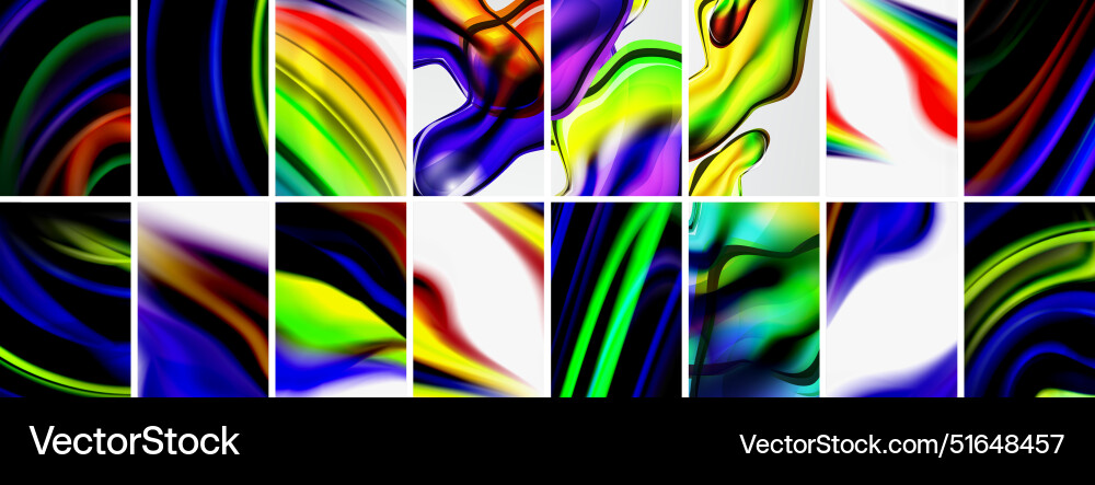 Collection of abstract background with waves Collection of abstract background with waves Vector Image