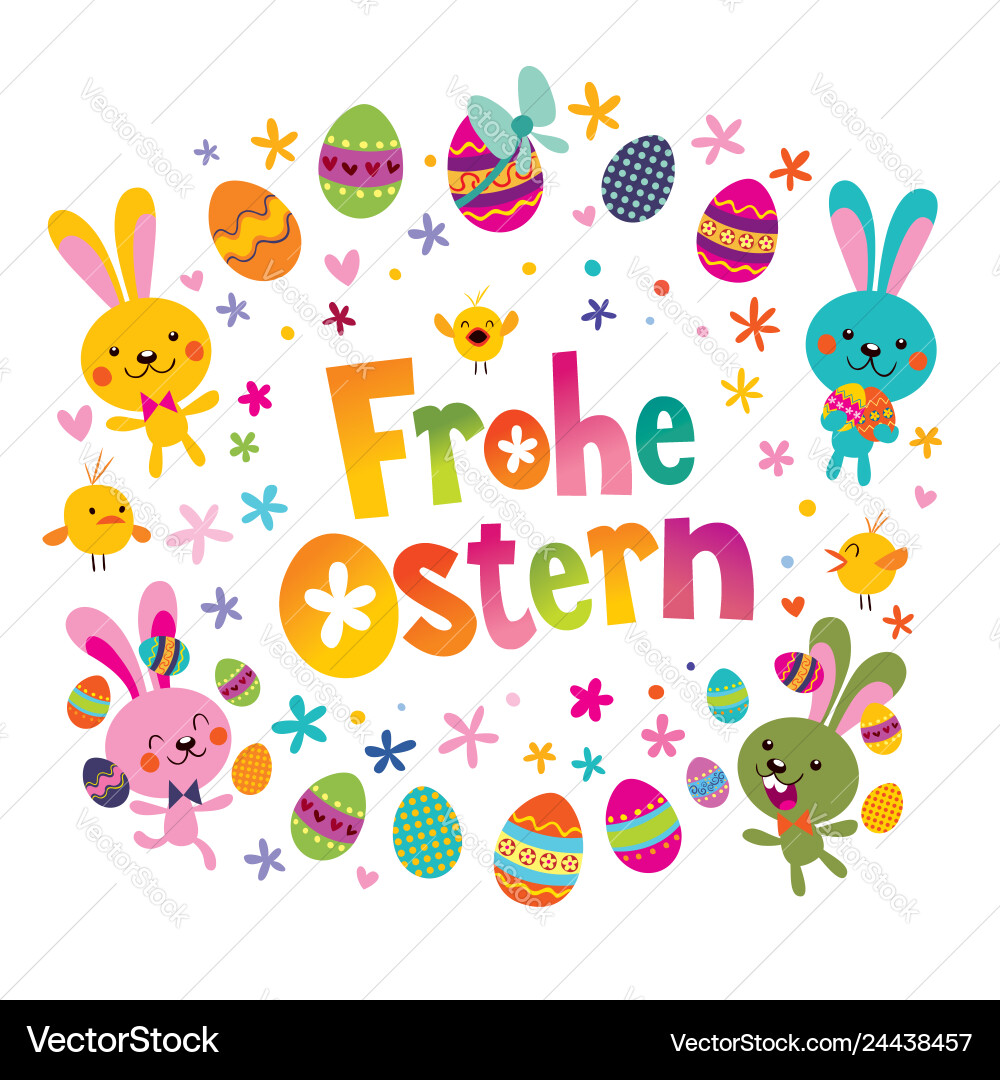 Frohe ostern happy easter in german