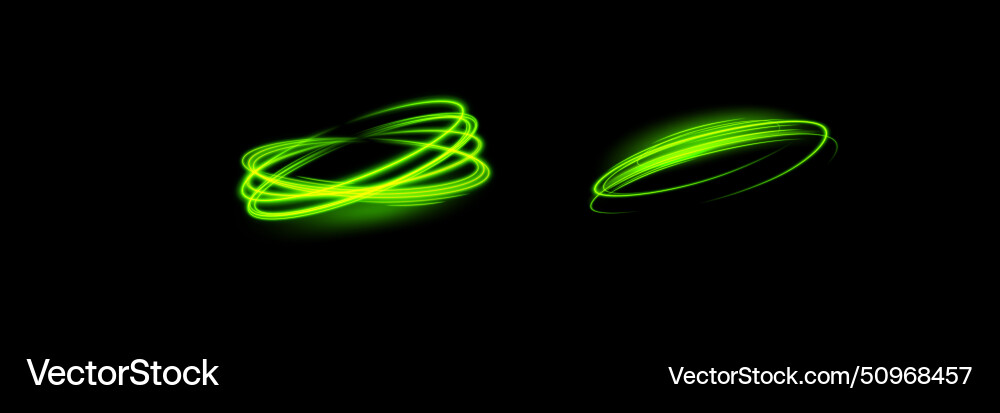 Green glowing shiny lines effect background Vector Image