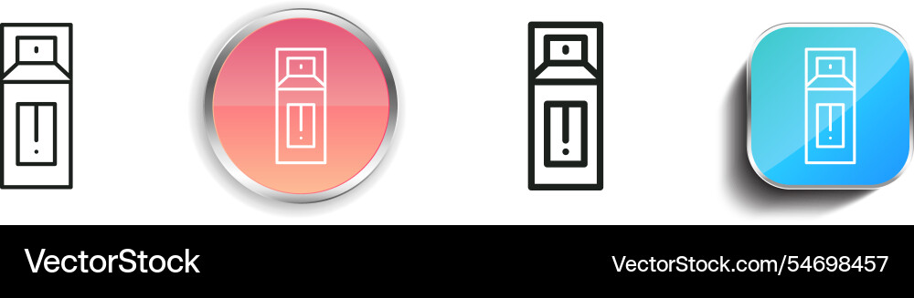 Hairspray icon thin linear regular and button Hairspray icon thin linear regular and button Vector Image