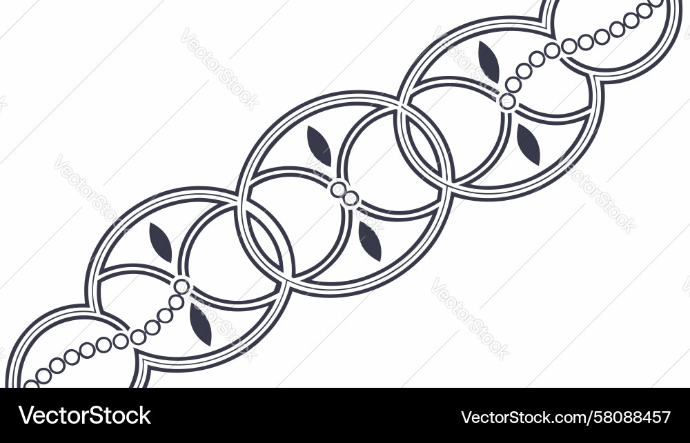 Interlocking Chain Link Pattern Vector Image