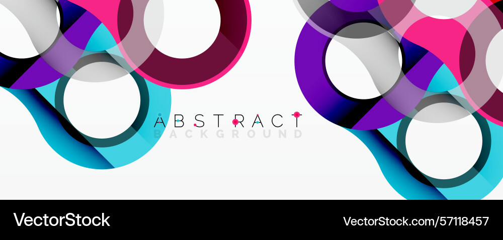 Modern design features overlapping circles Modern design features overlapping circles Vector Image
