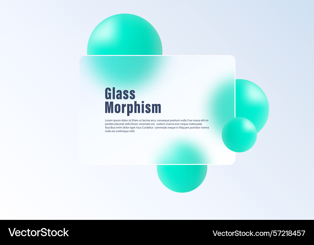 Modern ui panel in glass morphism style with soft Modern ui panel in glass morphism style with soft vector image