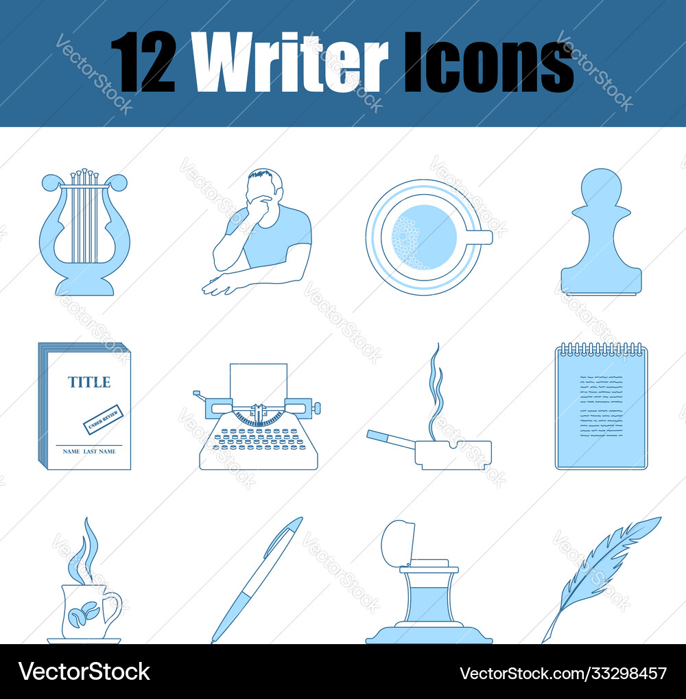 Schreib-Symbol-Set Schreib-Symbol-Set Vektorbild