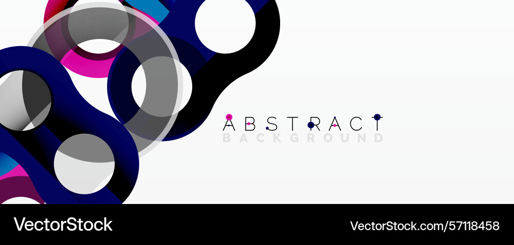 Abstract design features overlapping circles Vector Image
