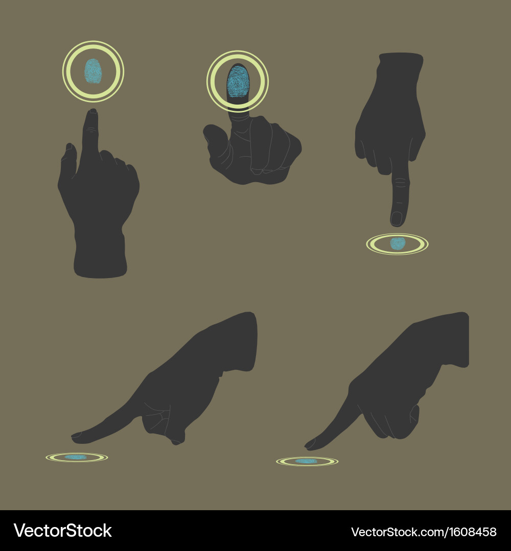 Fingerprint Scan Icon vector image