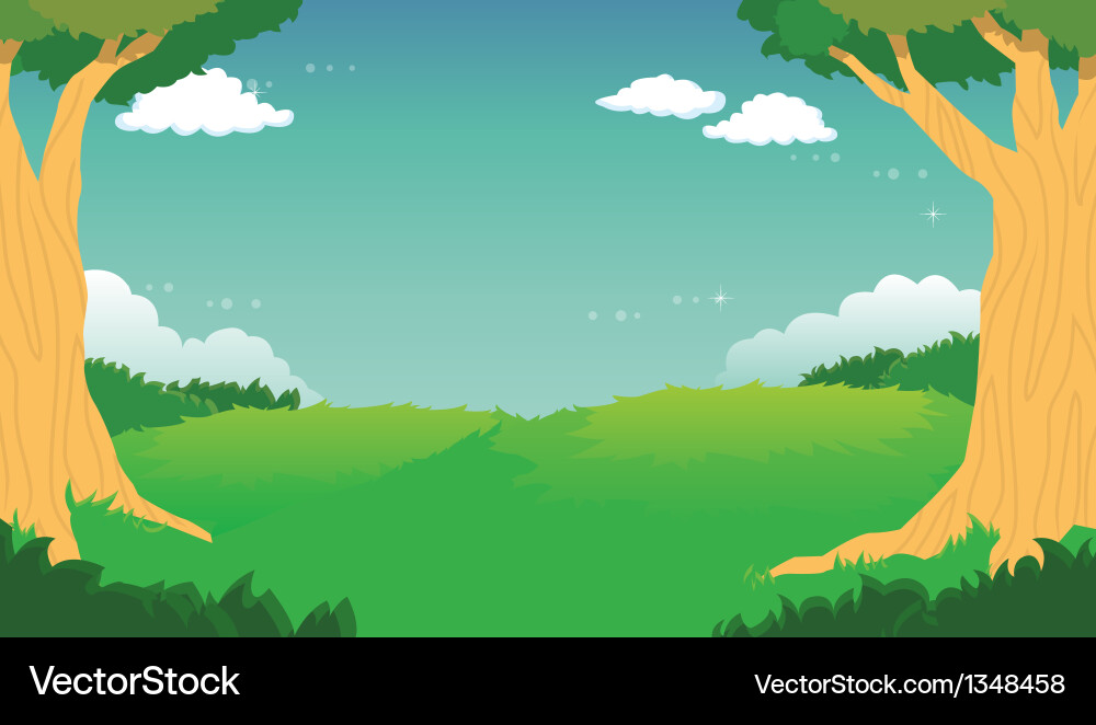 Green forest landscape background Royalty Free Vector Image