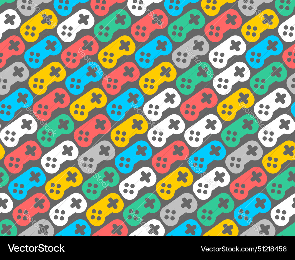 Joystick pattern seamless gamepad background Joystick pattern seamless gamepad background vector image