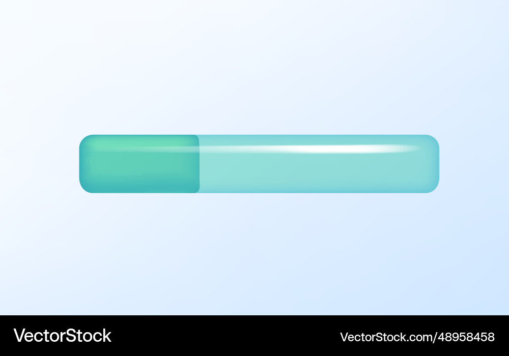 Progress bar loading data on site 3d vector image