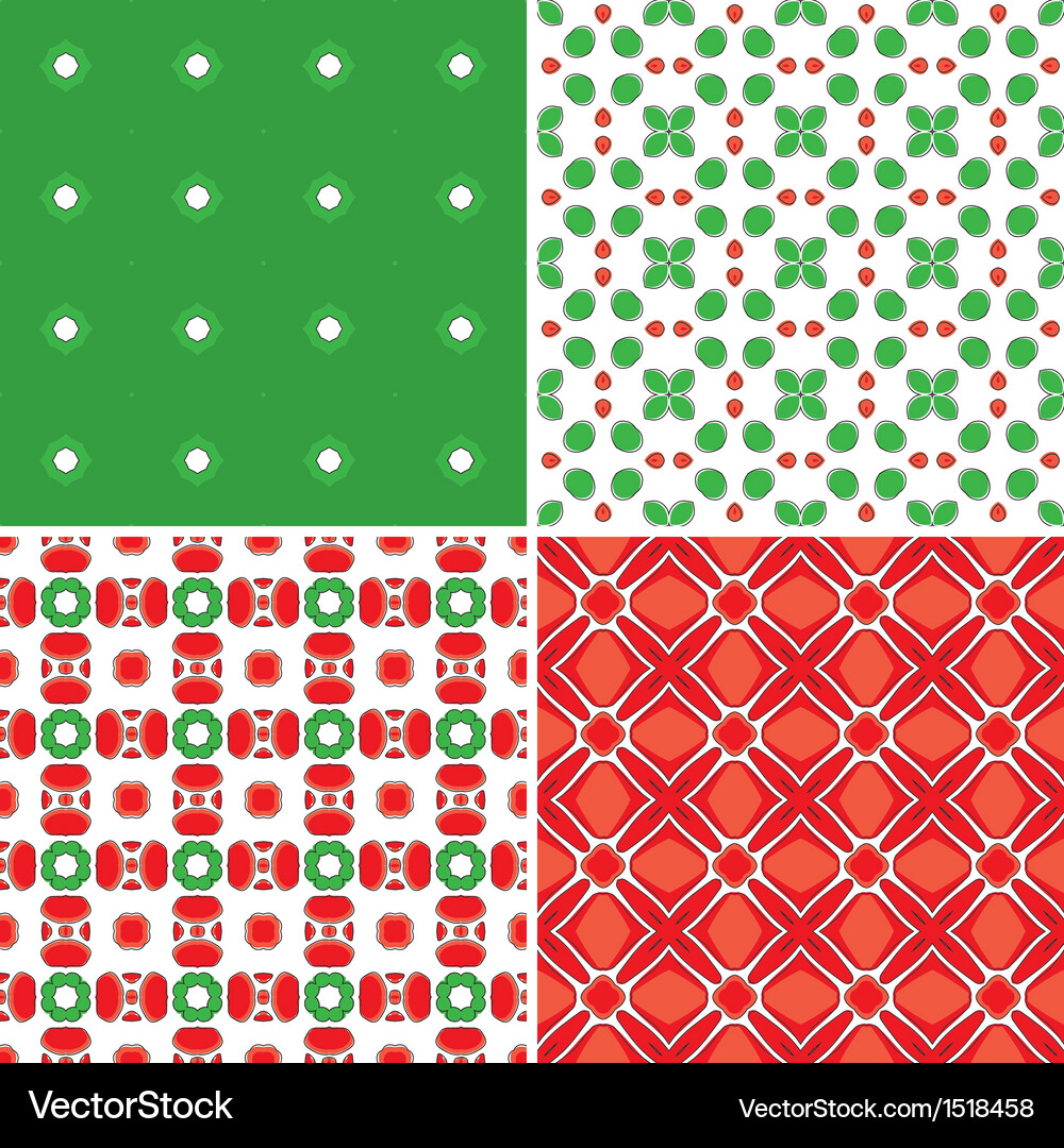 Seamless pattern set Vector Image