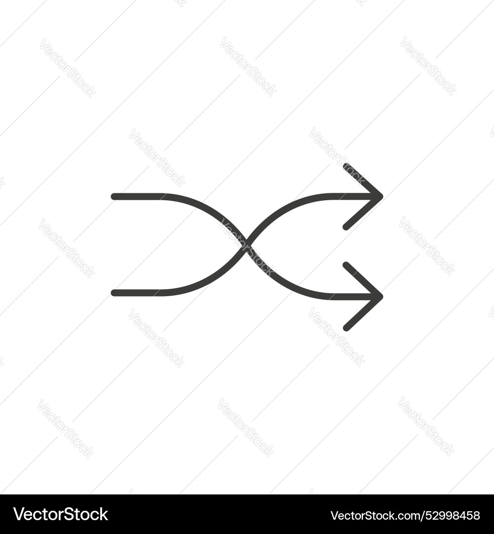 Shuffle icon set repeat random loop symbol switch Vector Image
