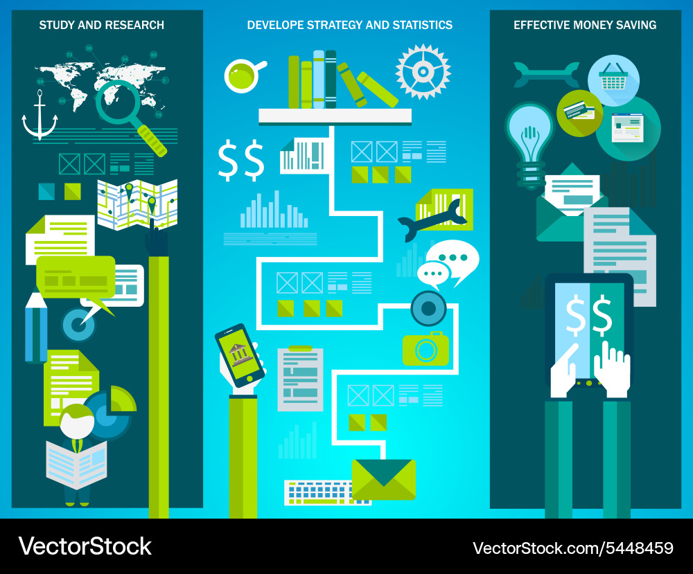 Flat style ui icons to use for your business Vector Image
