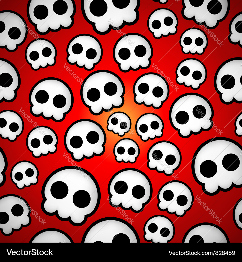 Skull Seamless Pattern Vector Image