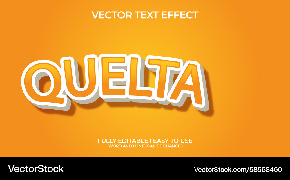 3D Text Effect - Editable Vector Image