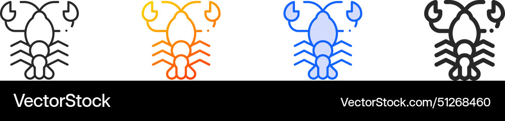 Blue Iconthin Linear Gradient Stroke Royalty Free Vector