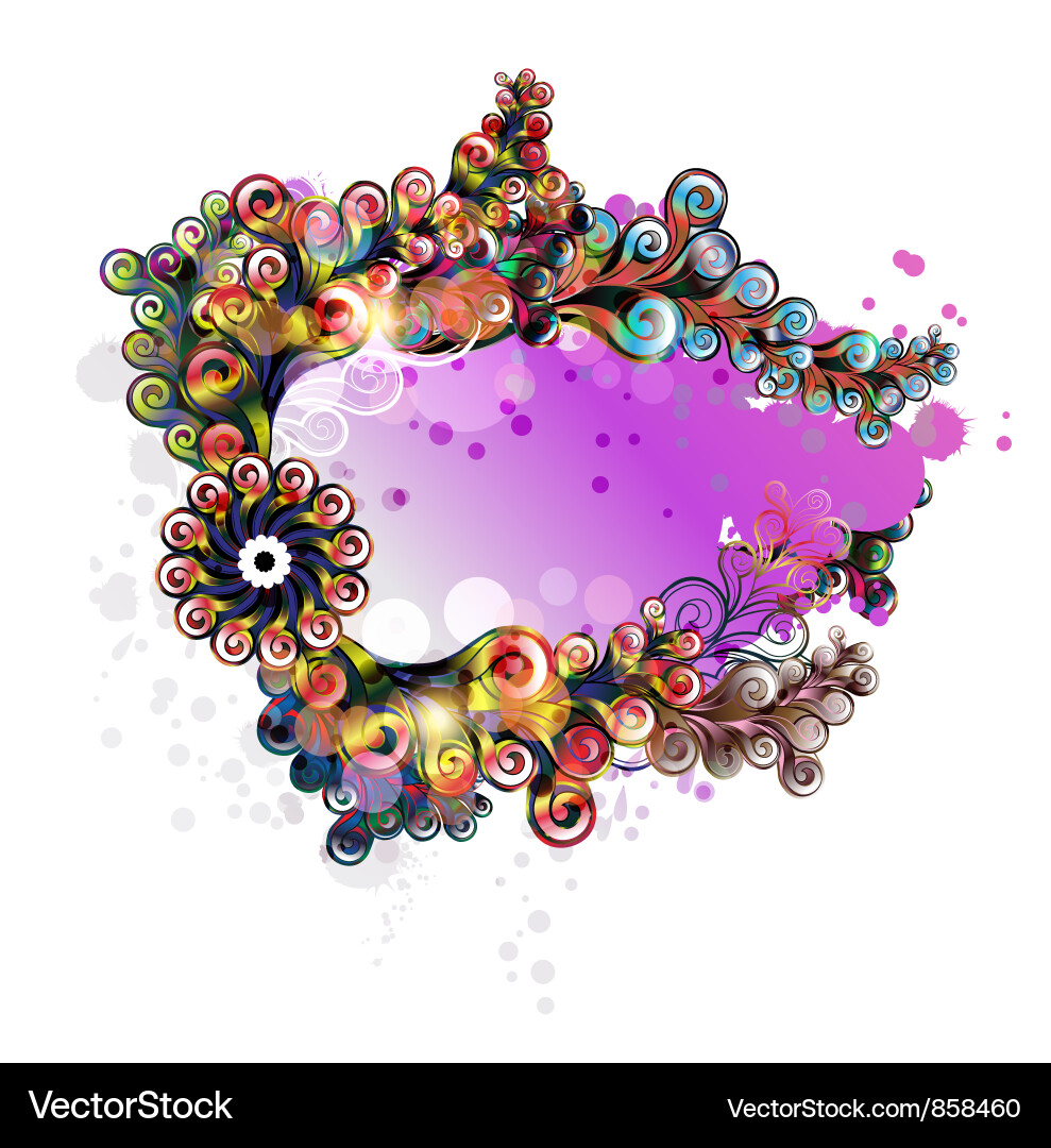 Colorful abstract frame Vector Image