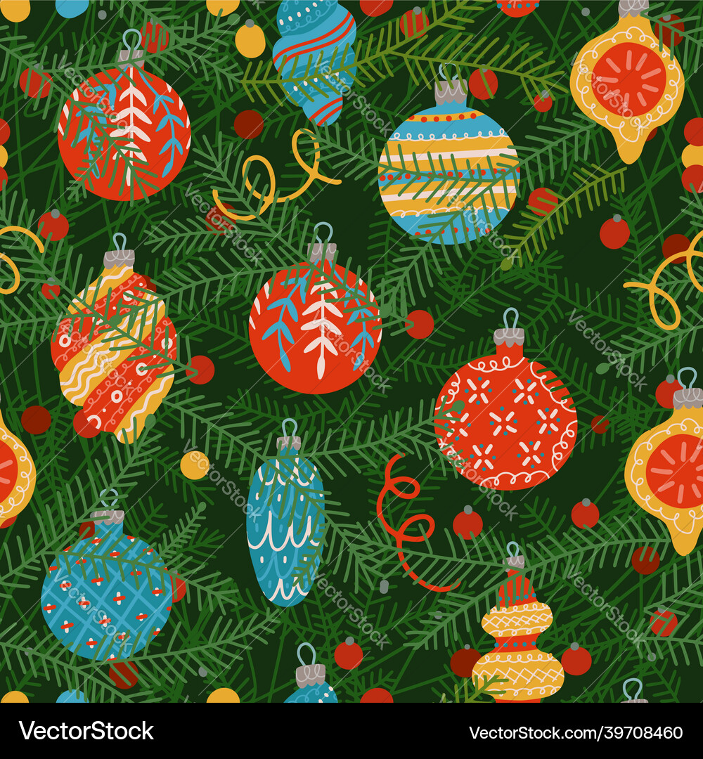 Feste Weihnachtsbaummuster Vektorbild