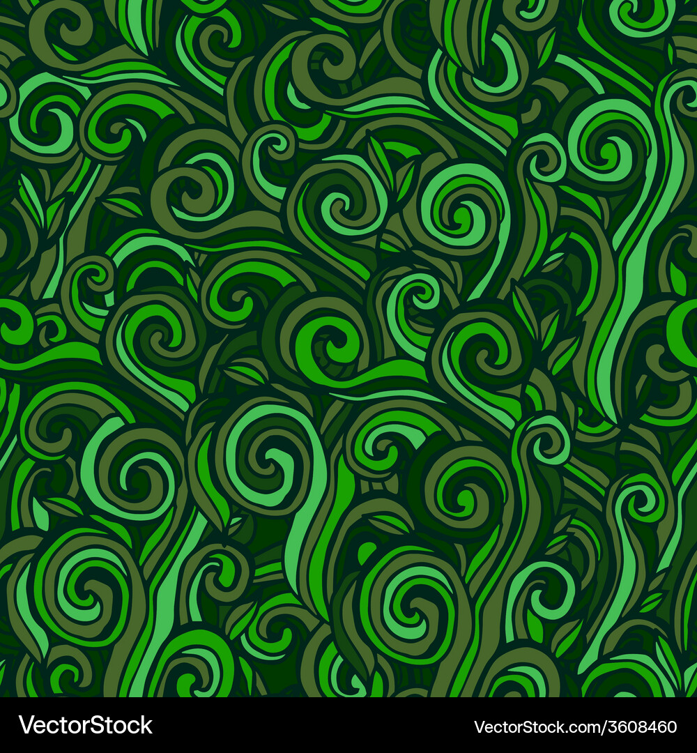 Green seamless pattern background with grass Vector Image