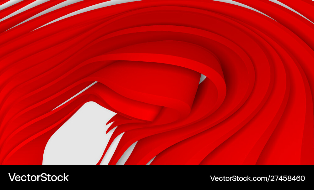 Red wave on a white background abstract minimal Red wave on a white background abstract minimal vector image