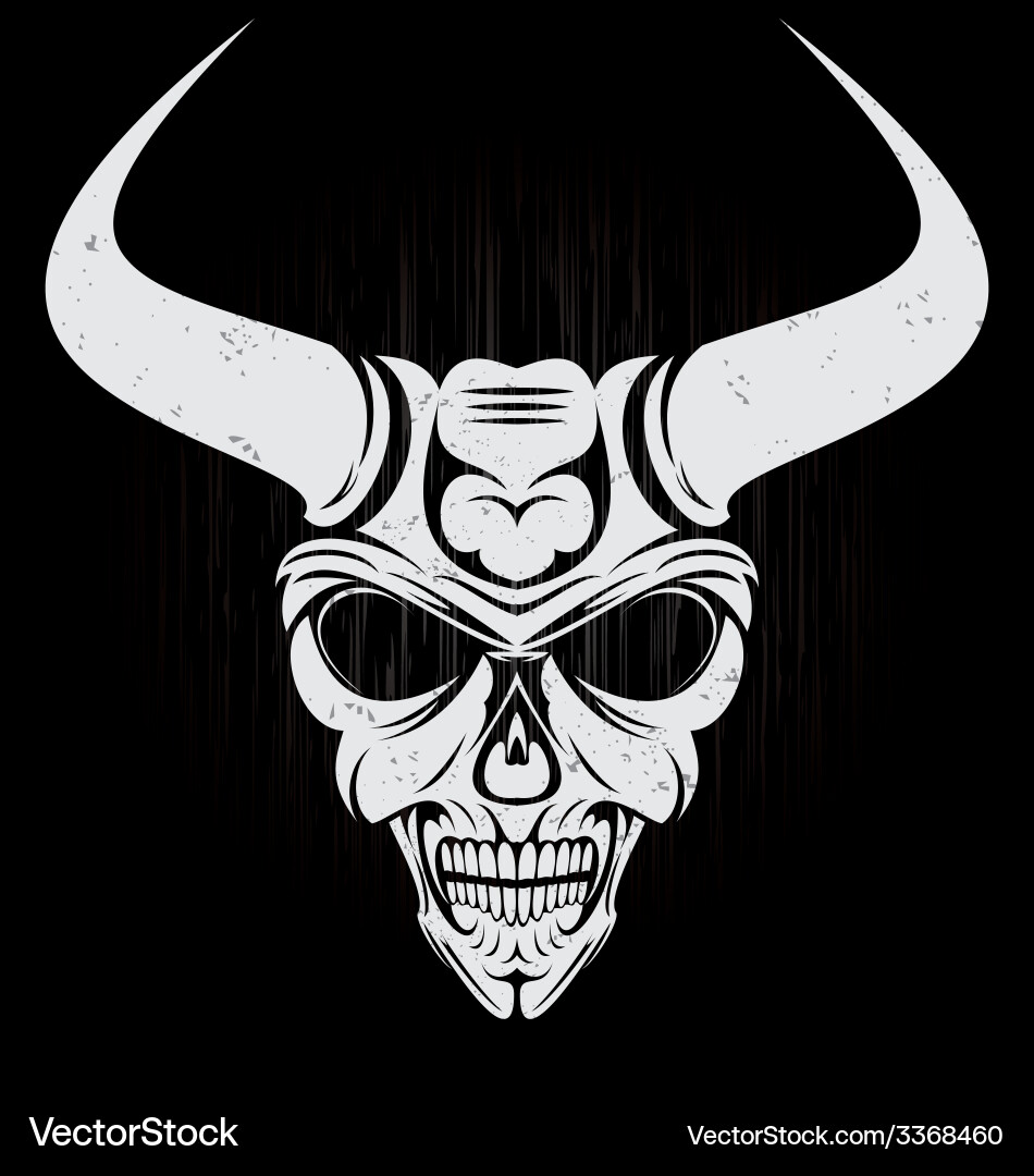 Scary demon face Royalty Free Vector Image - VectorStock