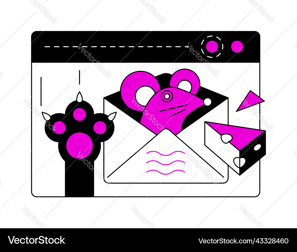 Sorting messages - colorful flat design style vector image