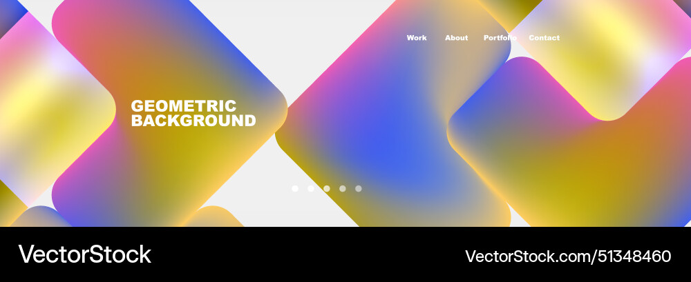 Square internet web page design template Vector Image