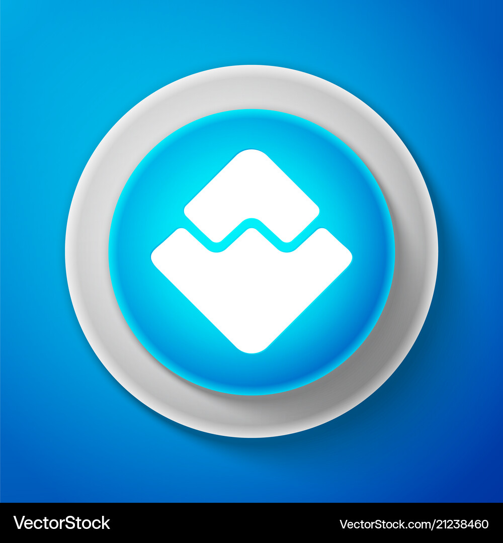 White cryptocurrency coin waves icon isolated – Royalty-Free Vector |  VectorStock