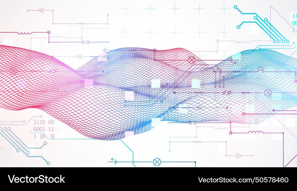 Wireframe big data concept abstract digital Wireframe big data concept abstract digital vector image
