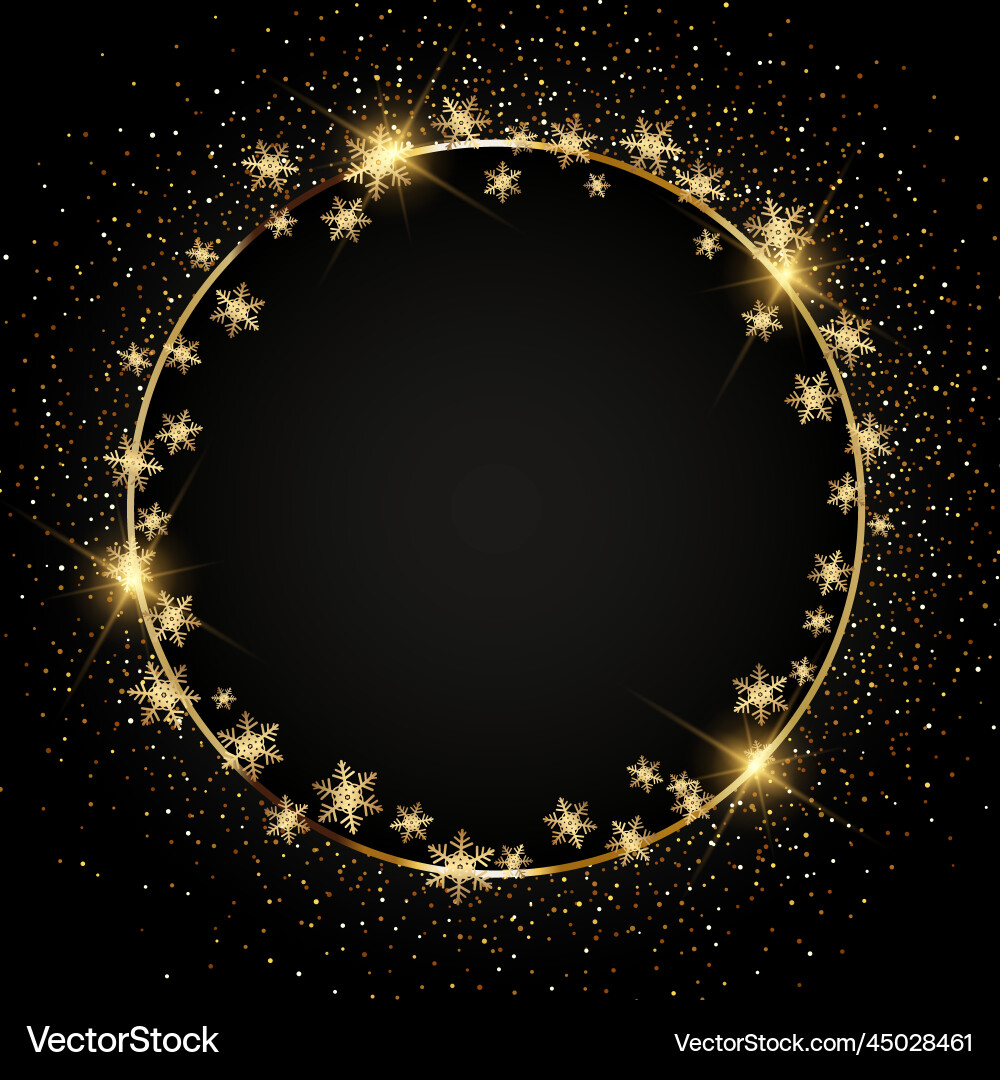 Christmas background with snowflake frame Vector Image