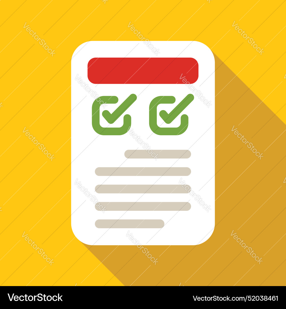 Online survey form being filled with check marks Online survey form being filled with check marks vector image