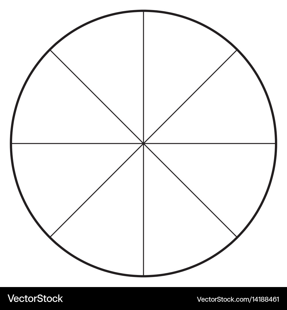 Polar Graph Paper - Chart Template Vector Image