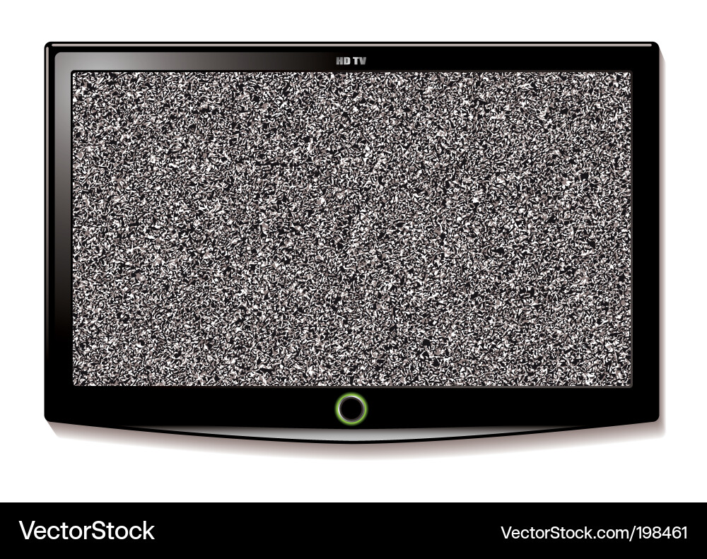 Static LCD Television Vector Image