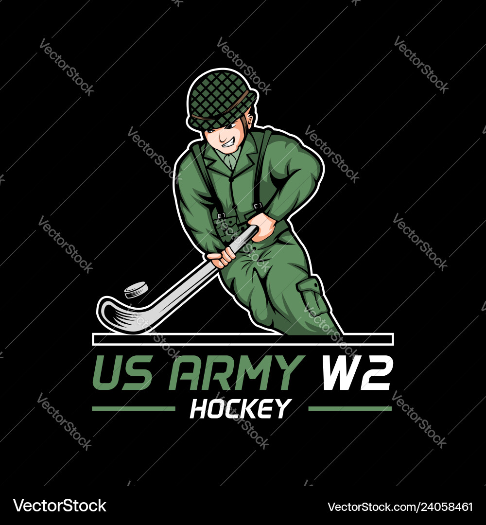 Us Armee Weltkrieg 2 Hockey Us Armee Weltkrieg 2 Hockey vektorbild