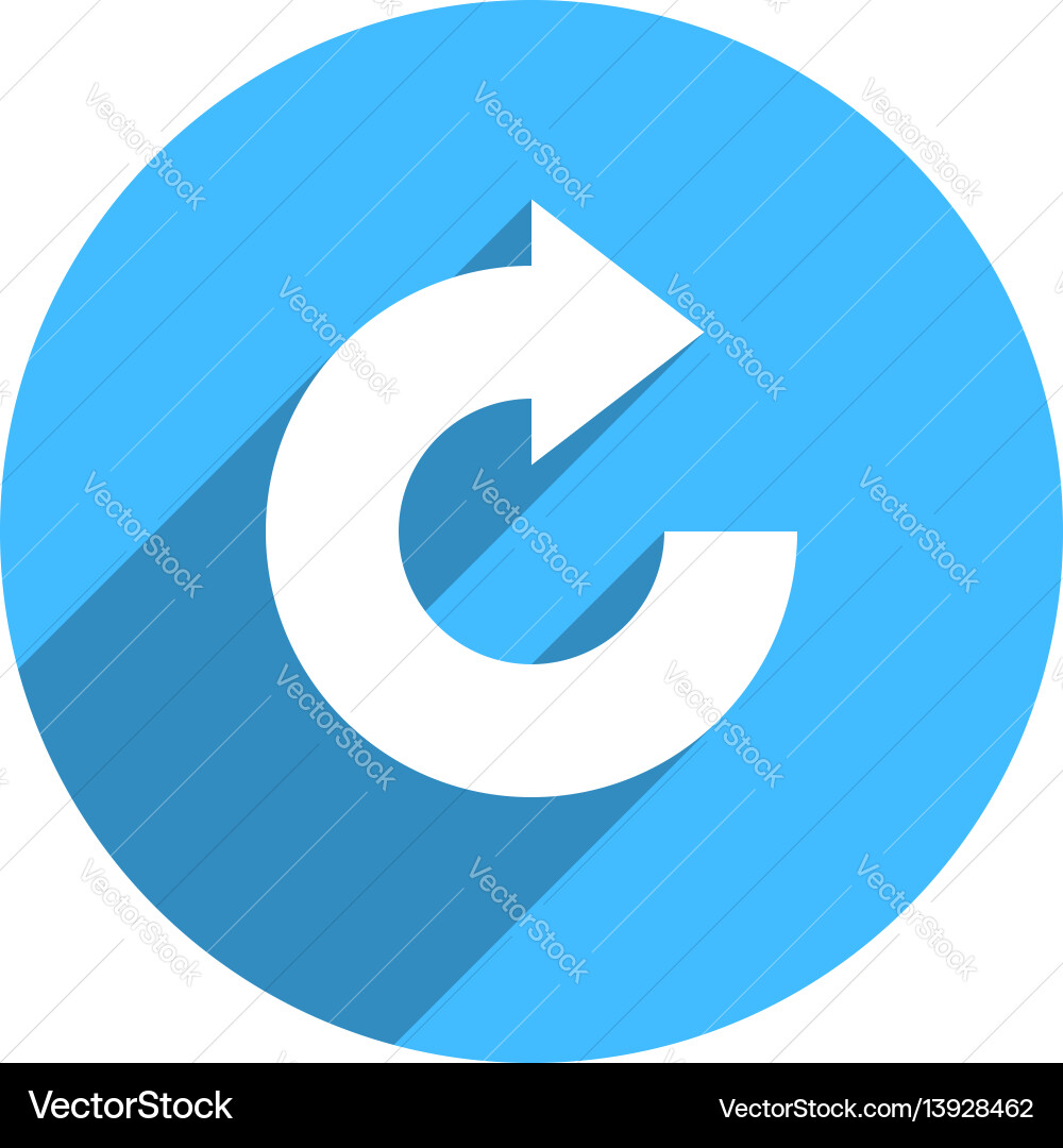 Arrow sign reload icon circle button Arrow sign reload icon circle button vector image