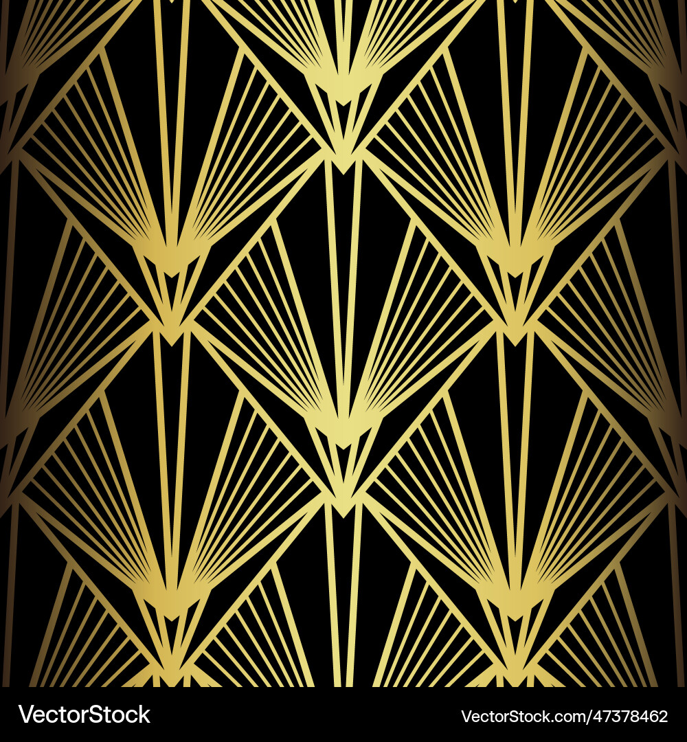 Art deco pattern background in 1920s style Art deco pattern background in 1920s style vector image