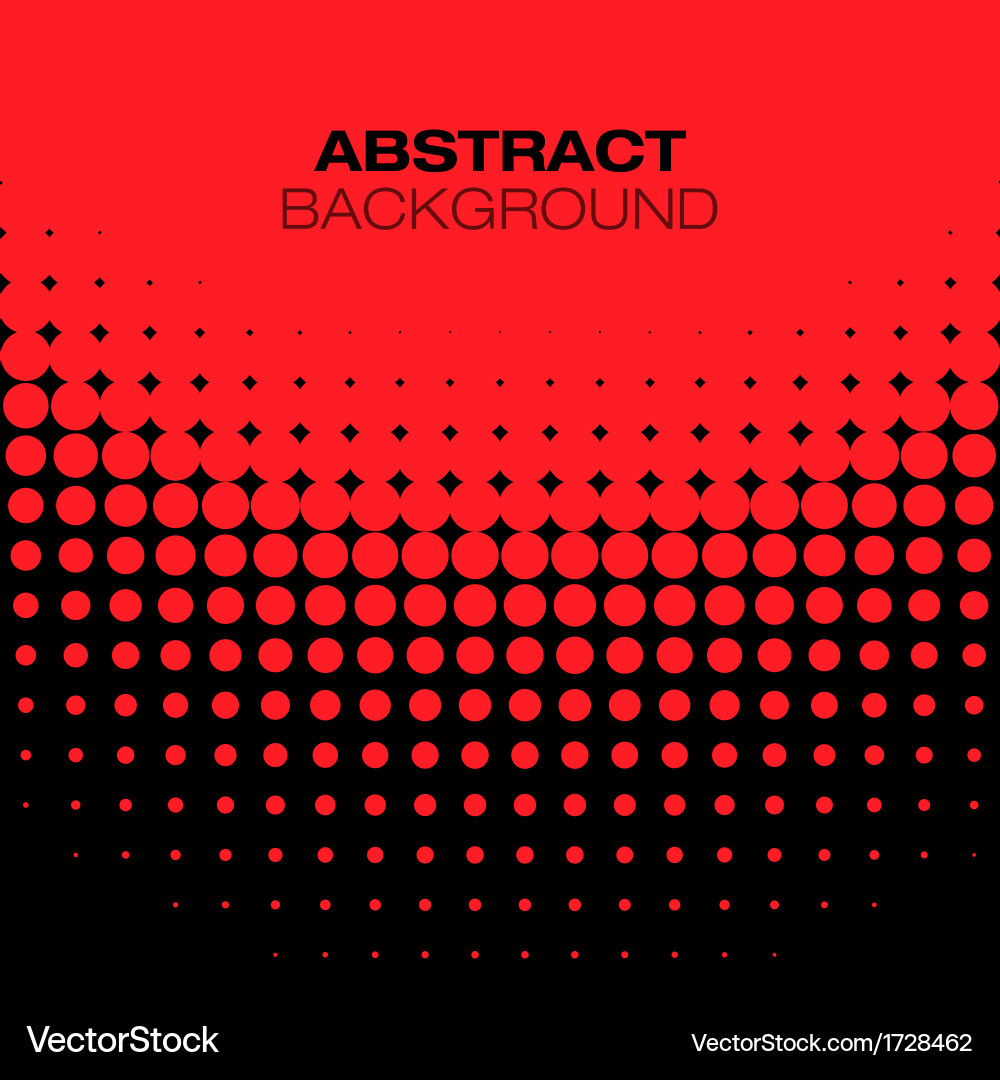 Black and Red Halftone Pattern vector image