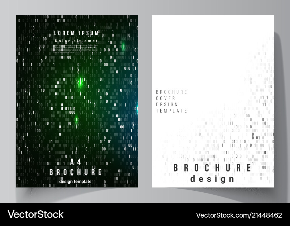 Layout of a4 format cover mockups design Vector Image