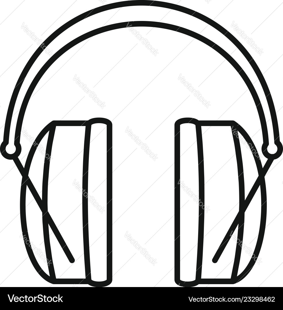 Noise headphones icon outline style Noise headphones icon outline style vector image