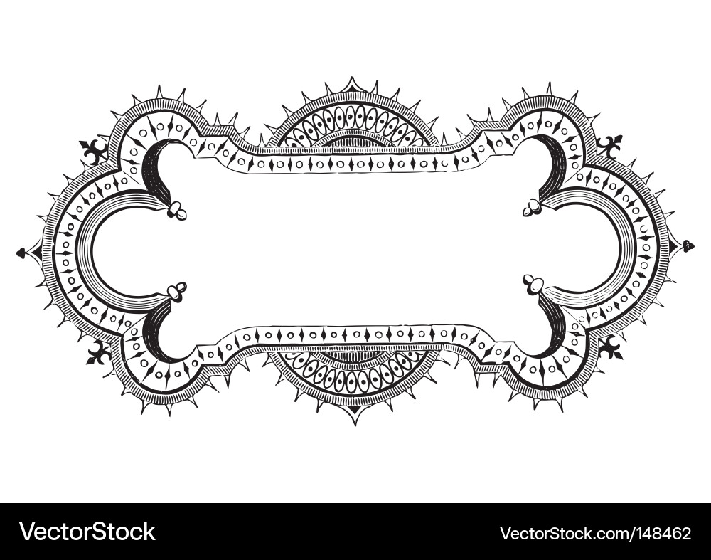 Ornate Scroll Frame Vector Image