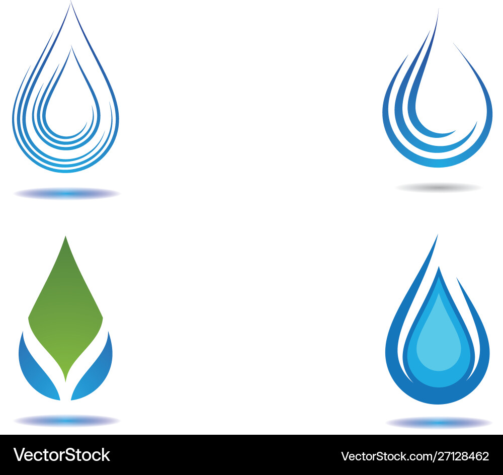 Water drop icon vector image