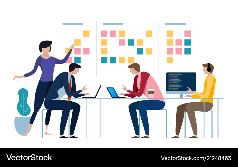 Agile Team Planning Session vector image