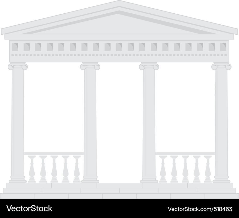 Ancient Portico Architecture Vector Image