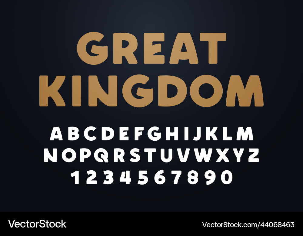 Bold and rounded uppercase typography Bold and rounded uppercase typography vector image
