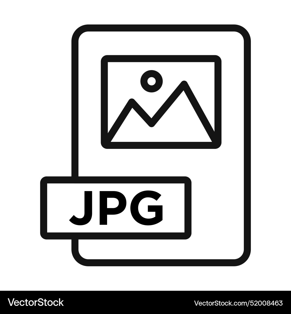 Jpg Icon Pack Digital Image Format Royalty Free Vector Image