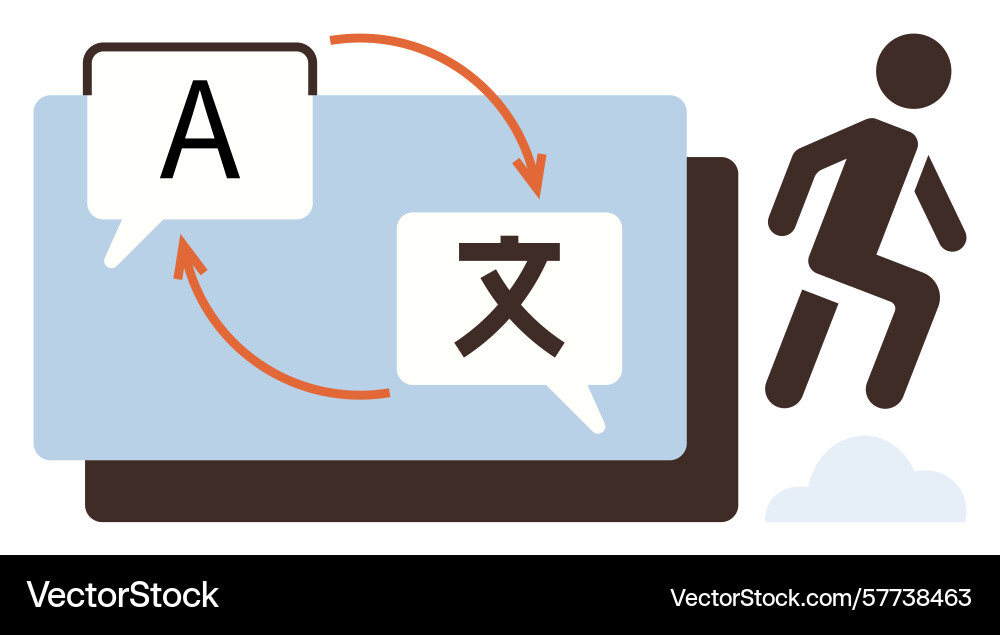 Language translation concept with speech bubbles Language translation concept with speech bubbles Vector Image