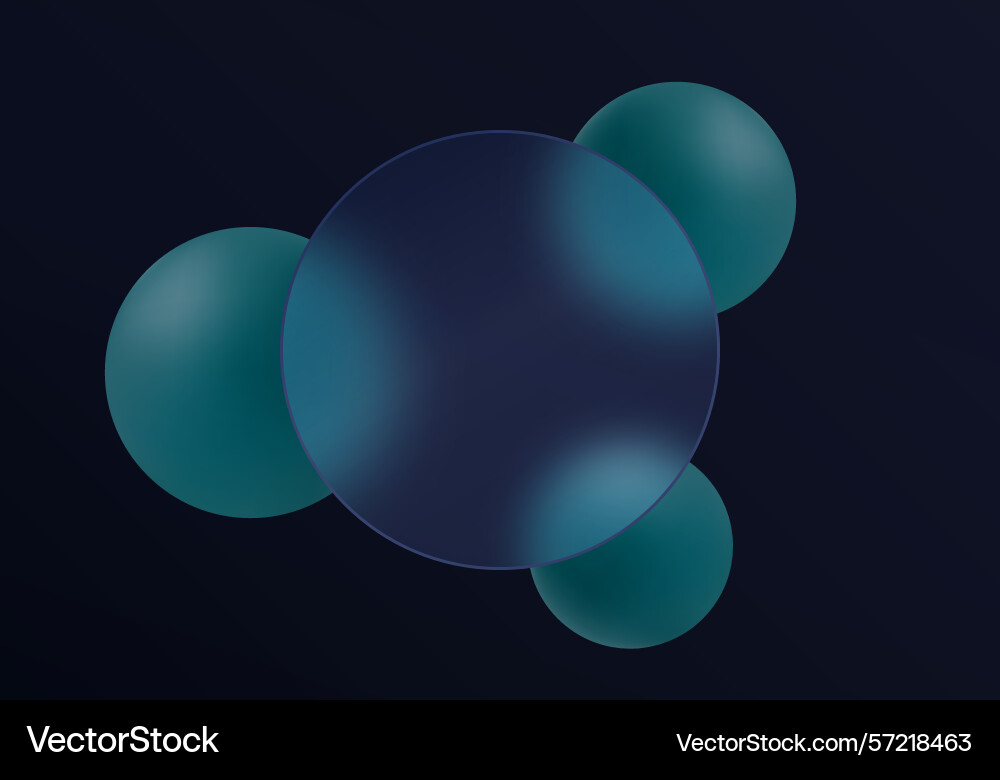 Minimalistic dark interface with a central vector image