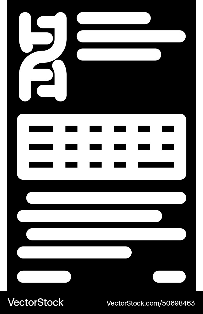 Researching topics technical writer glyph icon Vector Image