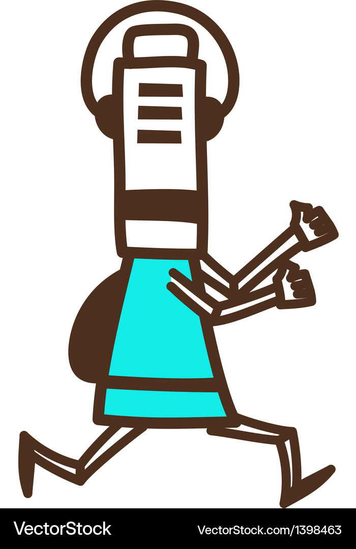 Running robot Vector Image