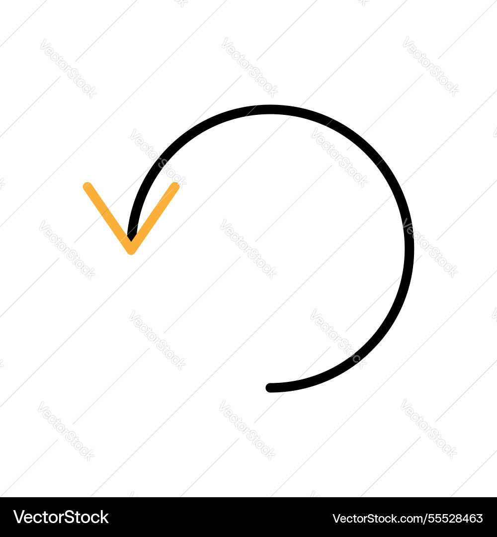 Two color rotate tool graphics design icon flat vector image