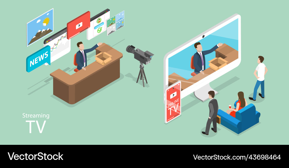 3d isometric flat conceptual Royalty Free Vector Image